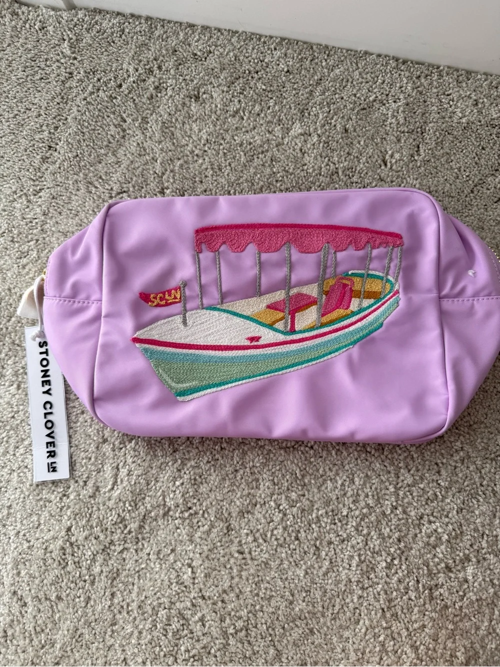 Stoney Clover Lane Bespoke large pouch in grape